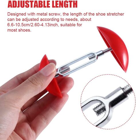 زوجان من ممادات الأحذية الصغيرة للأقدام العريضة مع حقيبة تخزين قابلة للتعديل وموسع الأحذية غير قابل للانزلاق لأقدام واسعة للنساء والرجال (أحمر) in Kuwait