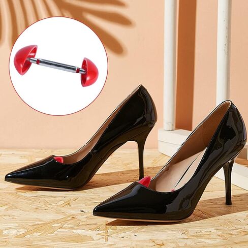 زوجان من ممادات الأحذية الصغيرة للأقدام العريضة مع حقيبة تخزين قابلة للتعديل وموسع الأحذية غير قابل للانزلاق لأقدام واسعة للنساء والرجال (أحمر) in Kuwait