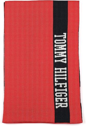 Tommy Hilfiger Men's Logo Mix Scarf, Primary Red Multi, One Size in Saudi Arabia
