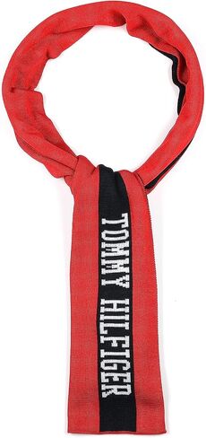 Tommy Hilfiger Men's Logo Mix Scarf, Primary Red Multi, One Size in Saudi Arabia