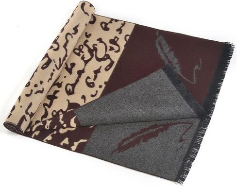 Your SMILE وشاح رجالي فاخر ناعم ودافئ أنيق منقوش من الكشمير الفاخر بملمس حراري لفصل الشتاء والخريف in Kuwait