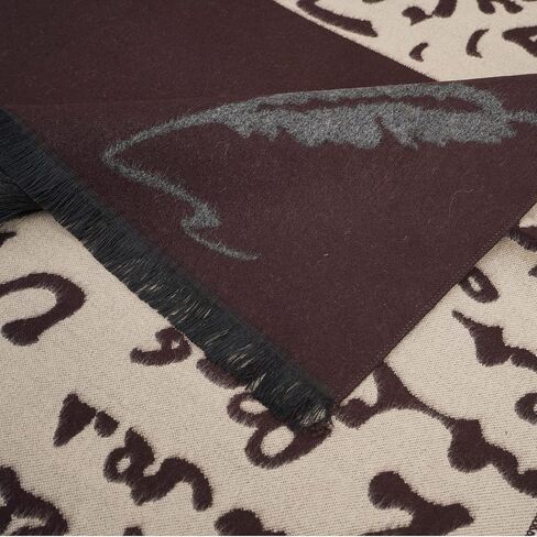 Your SMILE وشاح رجالي فاخر ناعم ودافئ أنيق منقوش من الكشمير الفاخر بملمس حراري لفصل الشتاء والخريف in Kuwait