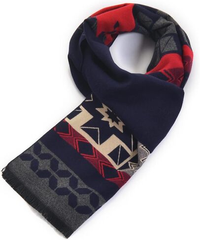 Your SMILE وشاح رجالي فاخر ناعم ودافئ أنيق منقوش من الكشمير الفاخر بملمس حراري لفصل الشتاء والخريف in Kuwait