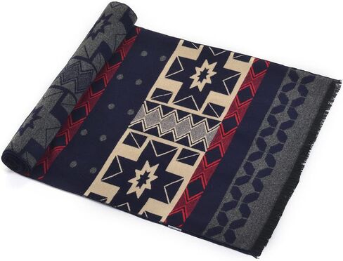 Your SMILE وشاح رجالي فاخر ناعم ودافئ أنيق منقوش من الكشمير الفاخر بملمس حراري لفصل الشتاء والخريف in Kuwait