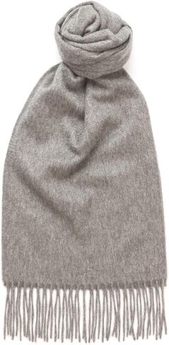 Glen Isla 100% Lambswool Scarf Plain Gray - Made In Britain in Saudi Arabia