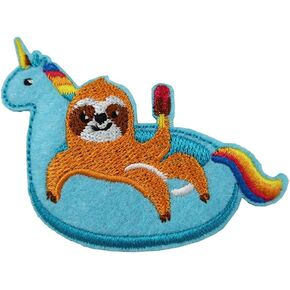 Sloth Chill Summer Embroidered Iron on Patch Beach Surf Applique in Saudi Arabia
