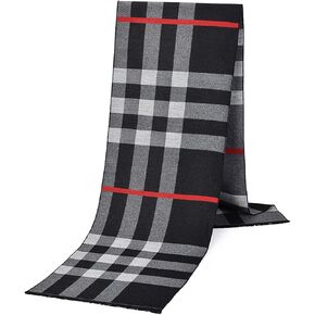 DREYOLIFE Mens Super Soft Classic Cashmere Feel Winter Scarf