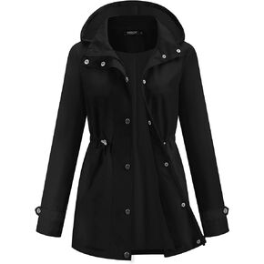 Avoogue Rain Jacket for Women Waterproof Lightweight Hooded Raincoat for Hiking Travel Outdoor
