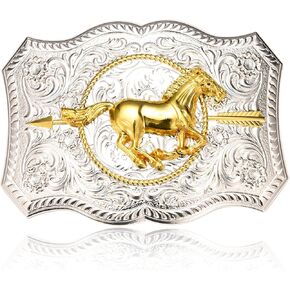 BBOTEN Western American Star Belt Buckle Large Texas Belt Buckles for Men Dad Horse Belt Buckles Men Western Cowboy