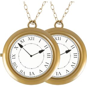 Fuyamp 2 قطعة قلادة ساعة ذهبية ضخمة على شكل أرنب أبيض على مدار الساعة الهيب هوب مغني الراب على مدار الساعة قلادات على شكل أرنب أبيض إكسسوارات أزياء لعيد الفصح وحفلات الهالوين in Kuwait