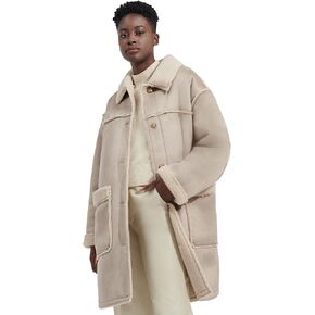 UGG Womens Takara Luxefluff Mid Jacket Coat in Kuwait