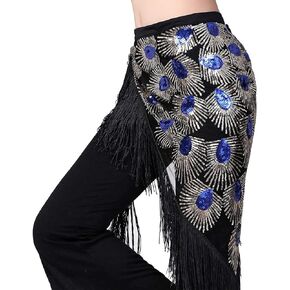 Women Belly Dance Hip Scarf Triangle Belt Skirt with Fringe in Kuwait