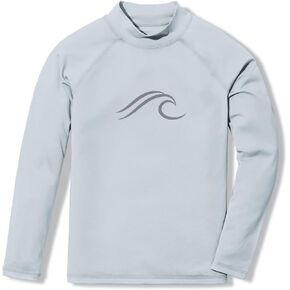 ATHLIO Boys' Long Sleeve Rash Guard Swimsuit, UV/SPF Water Beach Surf Swim Shirts, UPF 50+ Sun Protection Swimwear Top in Kuwait