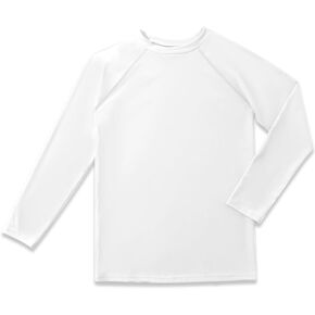 AMOFIA Boys' Rash Guard Shirts Kids Long Sleeve Swim Shirt Swimwear UPF 50+ Surf Tops Sun Protection in Kuwait