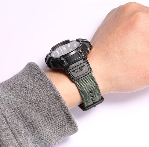 16mm g shock Replacement Strap Compatible with Casio GA100 110 120 700 2100 DW5600 6900 AWG-M100 GW9400 Nylon Leather Bracelet Watch Band Watch Accessories in Saudi Arabia