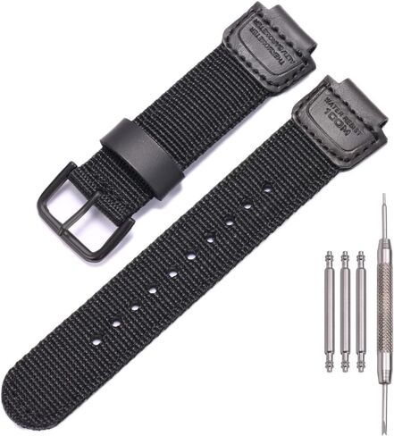 16mm g shock Replacement Strap Compatible with Casio GA100 110 120 700 2100 DW5600 6900 AWG-M100 GW9400 Nylon Leather Bracelet Watch Band Watch Accessories in Saudi Arabia