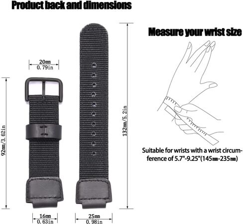 16mm g shock Replacement Strap Compatible with Casio GA100 110 120 700 2100 DW5600 6900 AWG-M100 GW9400 Nylon Leather Bracelet Watch Band Watch Accessories in Saudi Arabia