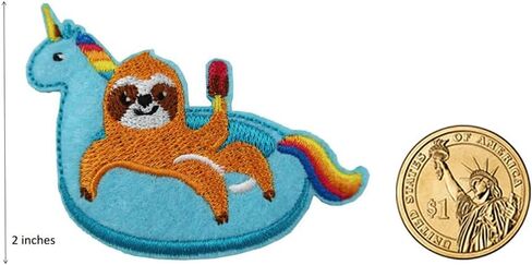 Sloth Chill Summer Embroidered Iron on Patch Beach Surf Applique in Saudi Arabia
