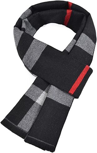 DREYOLIFE Mens Super Soft Classic Cashmere Feel Winter Scarf in Kuwait