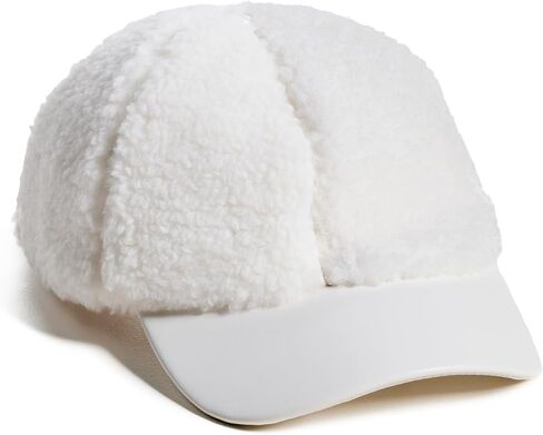 Jocelyn Women's Faux Leather and Sherpa Baseball Hat in Kuwait