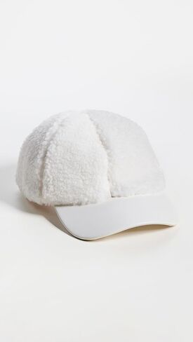 Jocelyn Women's Faux Leather and Sherpa Baseball Hat in Kuwait
