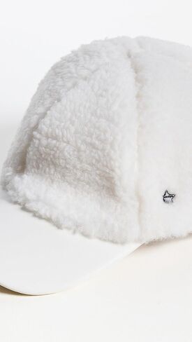 Jocelyn Women's Faux Leather and Sherpa Baseball Hat in Kuwait