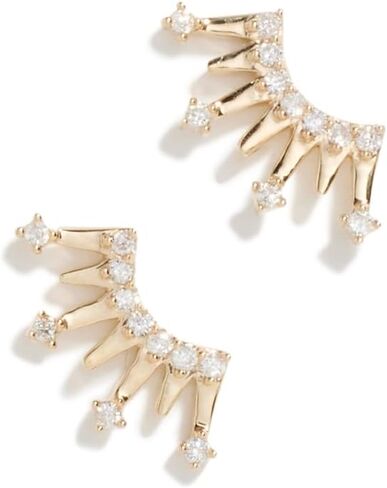 أقراط Adina Reyter النسائية 14k Pave Crown Post in Kuwait