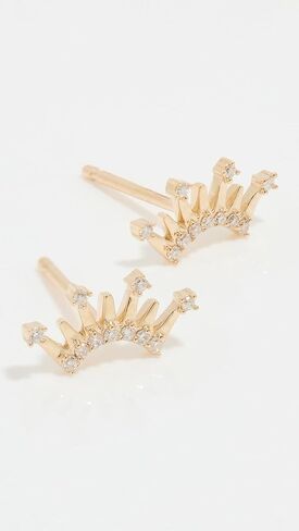 أقراط Adina Reyter النسائية 14k Pave Crown Post in Kuwait