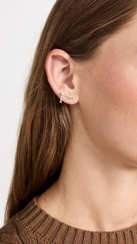 أقراط Adina Reyter النسائية 14k Pave Crown Post in Kuwait