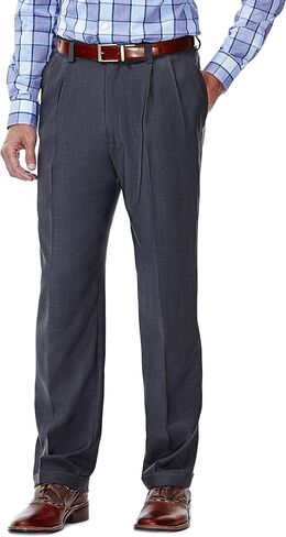 Haggar Men's Eclo Repreve Stria Pleat Front Dress Pant in Saudi Arabia
