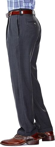 Haggar Men's Eclo Repreve Stria Pleat Front Dress Pant in Saudi Arabia