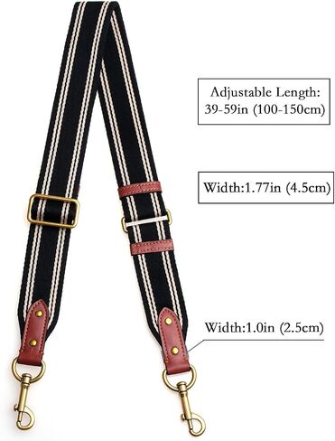 jiesinlov Bag Strap Replacement Crossbody Strap for TOTE Bags Adjustable (BLACK-1) in Saudi Arabia