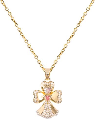 Gold Pendant Necklace, Flower Rudder Compass Necklace for Women Girls, Four Leaf Clover Saturn Moon Star Gold Plated Chain Dainty Necklaces Trendy Jewelry Packaging Wedding Anniversary Birthday Gift for Her in Saudi Arabia