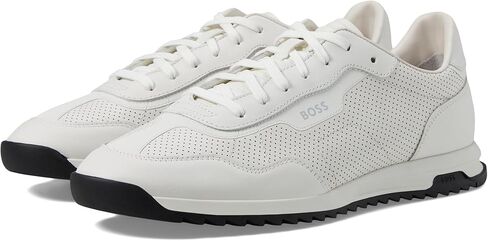 BOSS Men's Zayn Low Profile Leather Mesh Sneaker in Kuwait