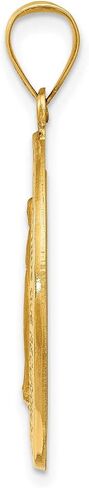 Mary Mother of God Miraculous Medal with Words Hollow Oval Pendant in Real 14k Gold in Saudi Arabia