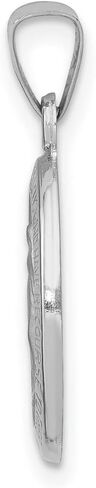 Mary Mother of God Miraculous Medal with Words Hollow Oval Pendant in Real 14k Gold in Saudi Arabia
