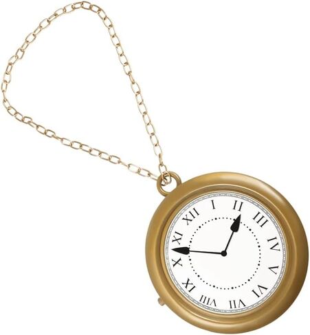 Fuyamp 2 قطعة قلادة ساعة ذهبية ضخمة على شكل أرنب أبيض على مدار الساعة الهيب هوب مغني الراب على مدار الساعة قلادات على شكل أرنب أبيض إكسسوارات أزياء لعيد الفصح وحفلات الهالوين in Kuwait