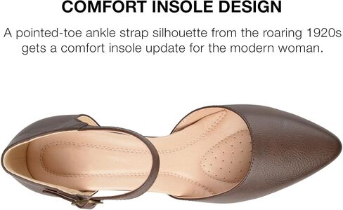 Journee Collection Womens Comfort Sole Pumps Almond Toe Ankle Strap D'Orsay Heels in Saudi Arabia