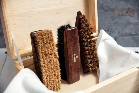 Lettro Box Complete Leather Care Kit, Shoe Care Set for Leather Boots and Shoes, Horsehair Brush Set and Leather Cleaning Kit with Gift Box in Saudi Arabia