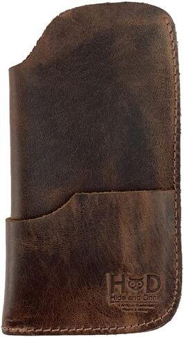 Hide & Drink, Rustic Sunglasses Case & Wallet Handmade from Full Grain Leather in Saudi Arabia