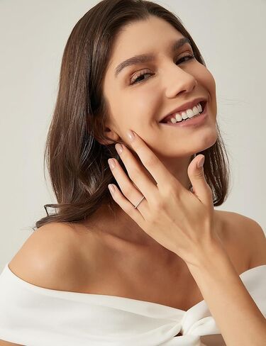 EAMTI 1.5mm Gold Plated Eternity Bands for Women 925 Sterling Silver Half Eternity Stackable CZ Engagement Ring for Women Size 3-10 in Kuwait