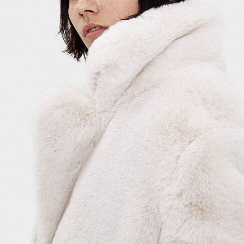 تنبت سميكة أرنب فو الفراء طويل التلبيب معطف المرأة الشتاء الصوف غامض رقيق خندق ملابس خارجية سترة المتضخم حجم كبير in Kuwait