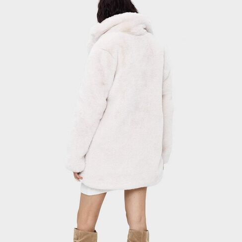 تنبت سميكة أرنب فو الفراء طويل التلبيب معطف المرأة الشتاء الصوف غامض رقيق خندق ملابس خارجية سترة المتضخم حجم كبير in Kuwait