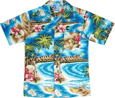 RJC Boys Hibiscus Hawaiian Island Shirt in Kuwait