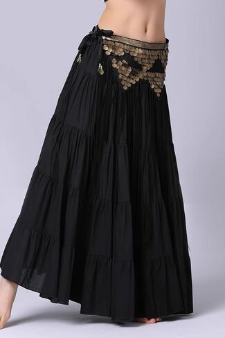 Triangle Shells Coins Pattern Belly Dance Long Tassel Hip Scarf Festival Costume Women Dance Wear Accessories Belt in Saudi Arabia