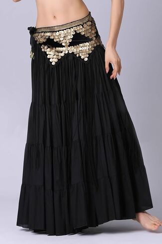 Triangle Shells Coins Pattern Belly Dance Long Tassel Hip Scarf Festival Costume Women Dance Wear Accessories Belt in Saudi Arabia