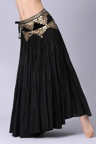 Triangle Shells Coins Pattern Belly Dance Long Tassel Hip Scarf Festival Costume Women Dance Wear Accessories Belt in Saudi Arabia