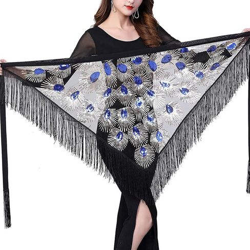 تنورة نسائية للرقص الشرقي على شكل وشاح بحزام مثلث مع هامش in Kuwait