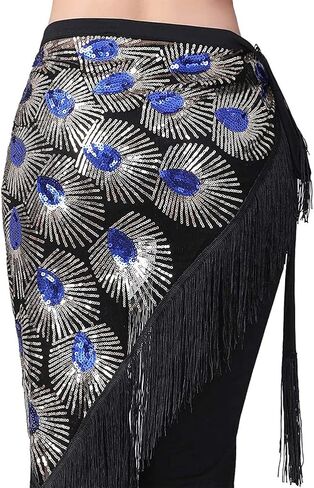 تنورة نسائية للرقص الشرقي على شكل وشاح بحزام مثلث مع هامش in Kuwait