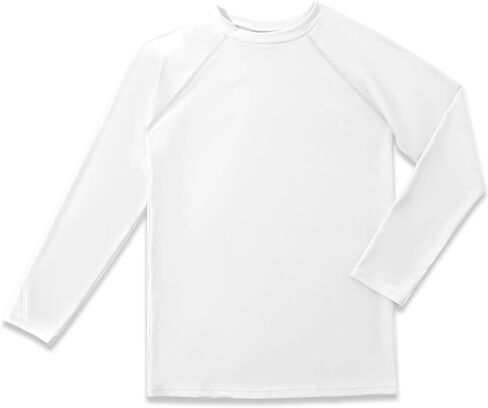 AMOFIA Boys' Rash Guard Shirts Kids Long Sleeve Swim Shirt Swimwear UPF 50+ Surf Tops Sun Protection in Kuwait